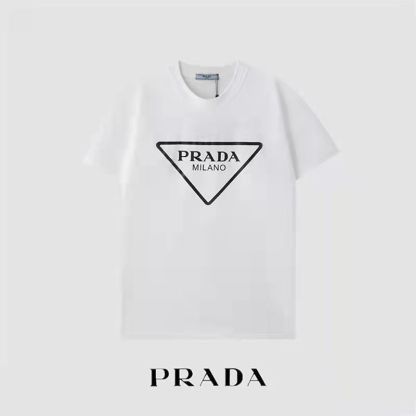 PR4DAトライアングルロゴレタープリントTシャツ【 50％割引+送料無料】