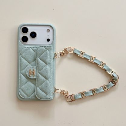 📱シャネルのショートチェーンカードホルダー付きスマホケース💎