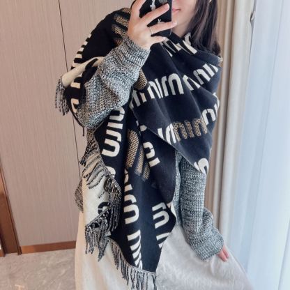 [M1UM1U]🧣リバーシブルフリンジスカーフ🧣【50％割引+送料無料】
