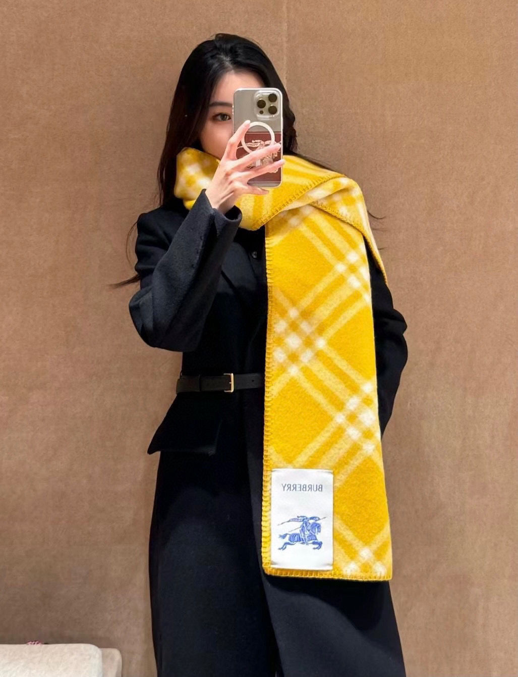 [BURBERR丫]🧣カラーブロック カシミア スカーフ🧣【50％割引+送料無料】