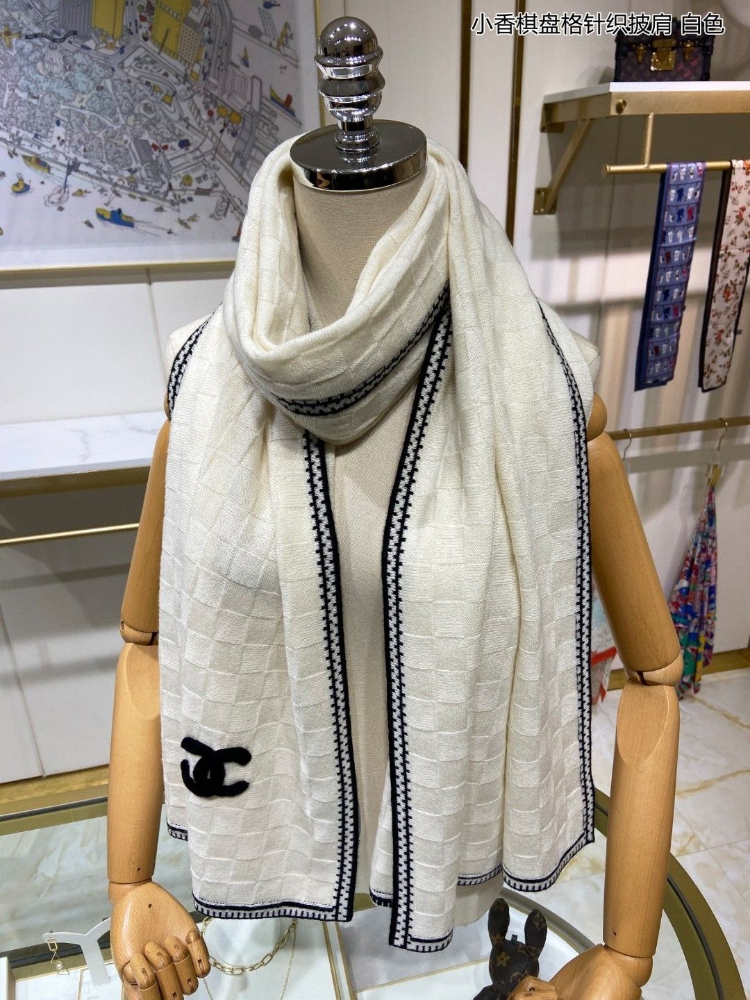 [CHANE1]🧣リバーシブルウールスカーフ🧣【50％割引+送料無料】