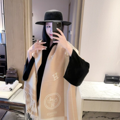 🧣エルメス カシミヤスカーフ【50％割引+送料無料】