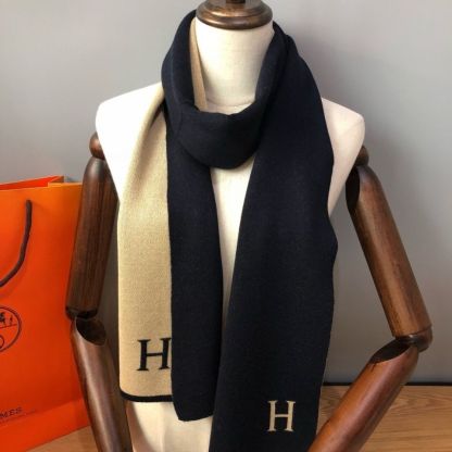 [HERME5]🧣カラーブロック カシミア スカーフ🧣【50％割引+送料無料】