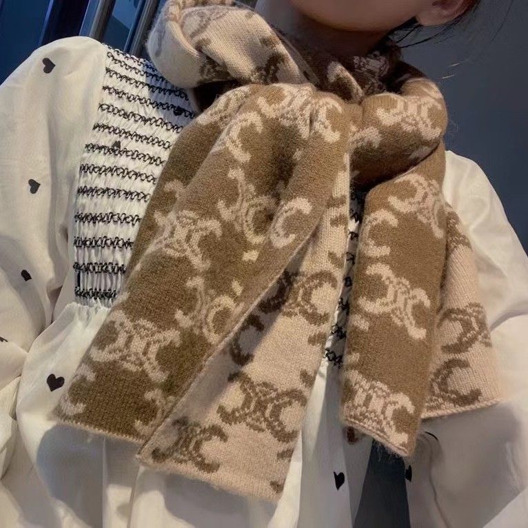 [CEL1NE]🧣リバーシブルウールスカーフ🧣【50％割引+送料無料】