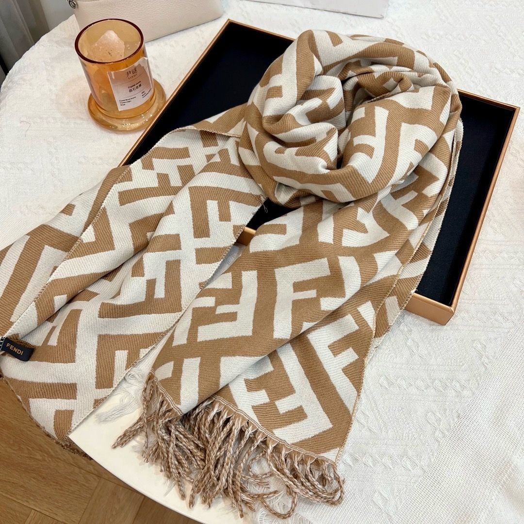 [FEND1]🧣フリンジ付きウールスカーフ🧣【50％割引+送料無料】