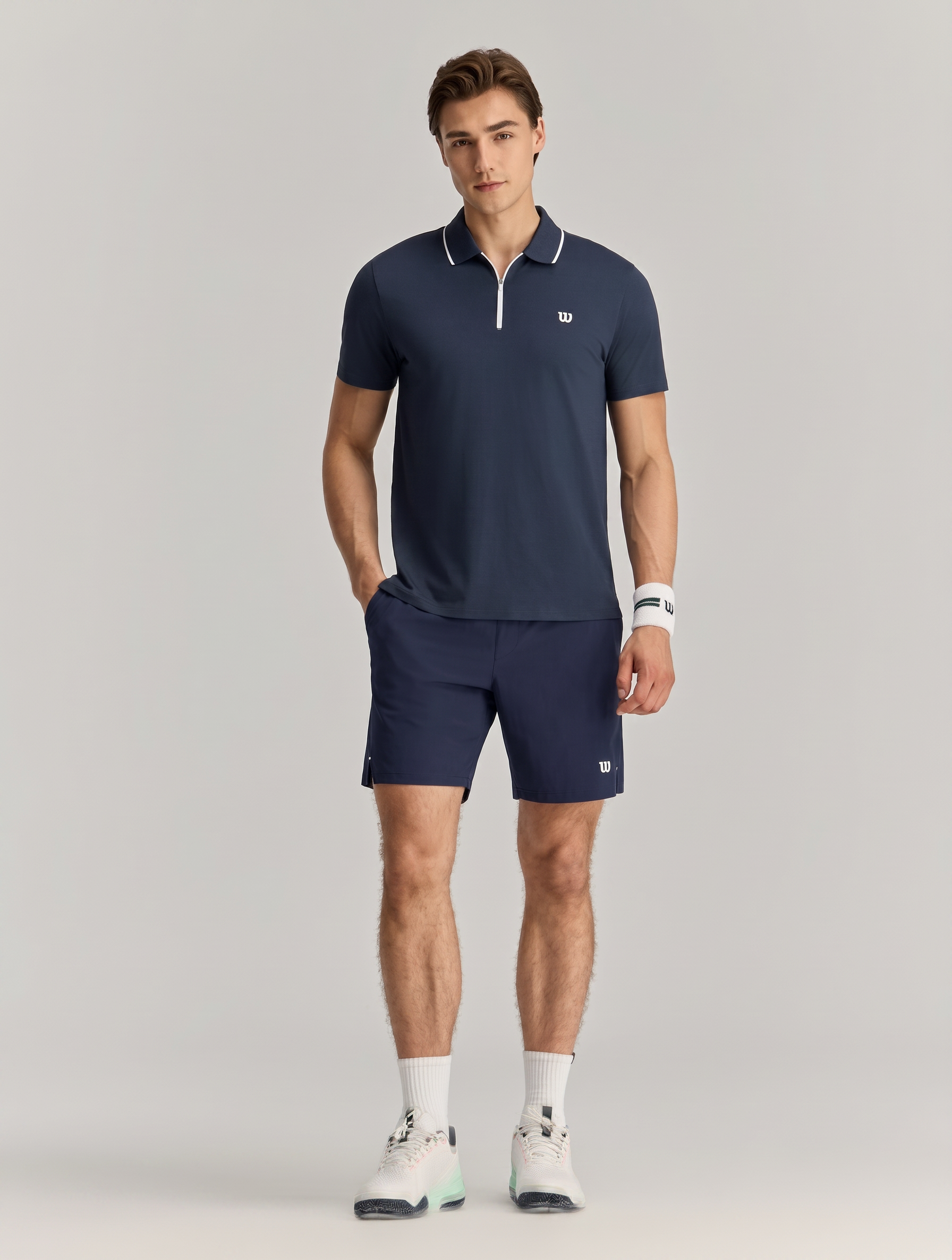 Wilson Men's Daily Trainer Zip Polo