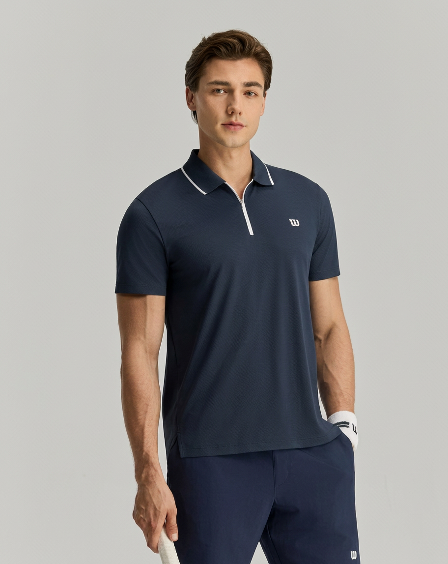 Wilson Men's Daily Trainer Zip Polo