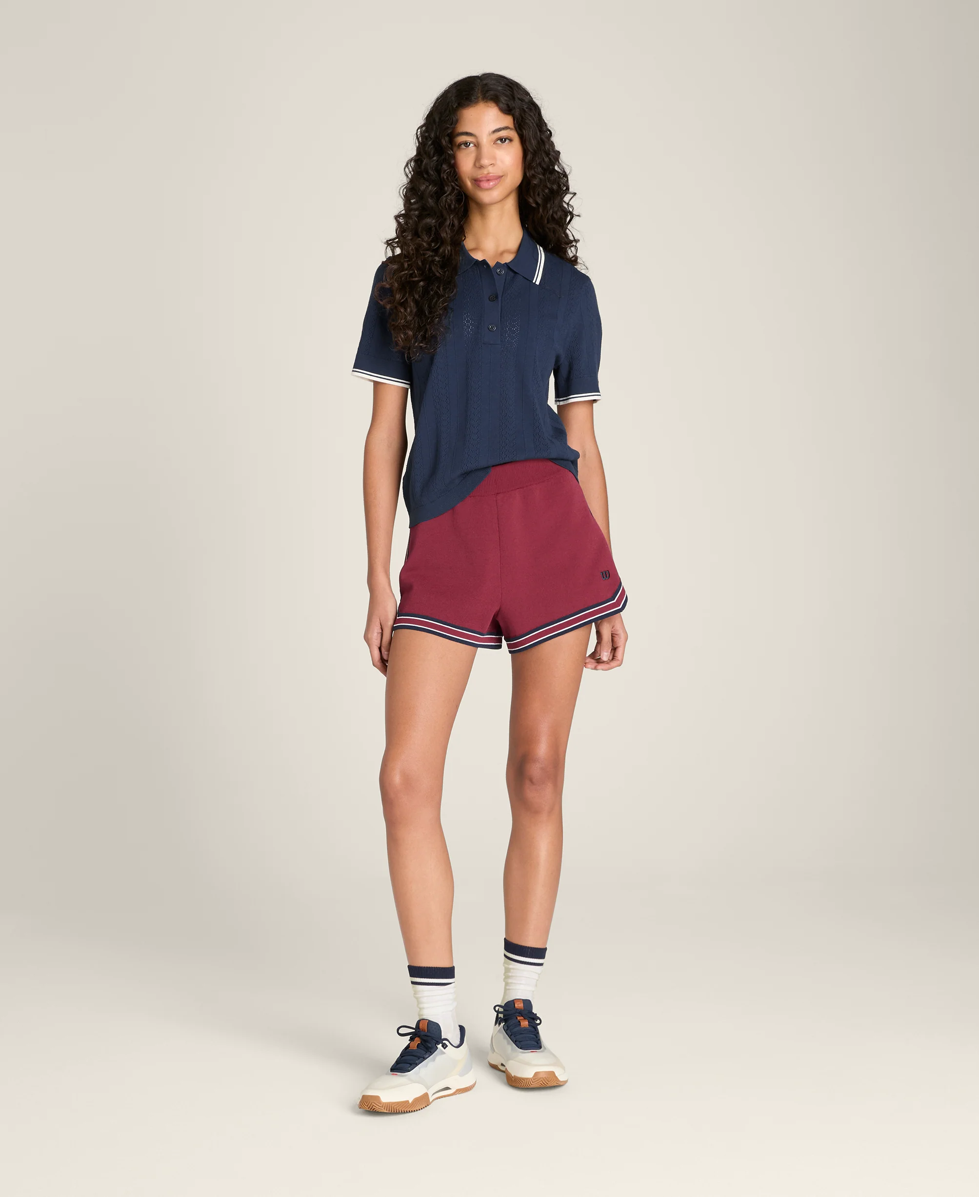 Addison Knit Pointelle Polo Shirt