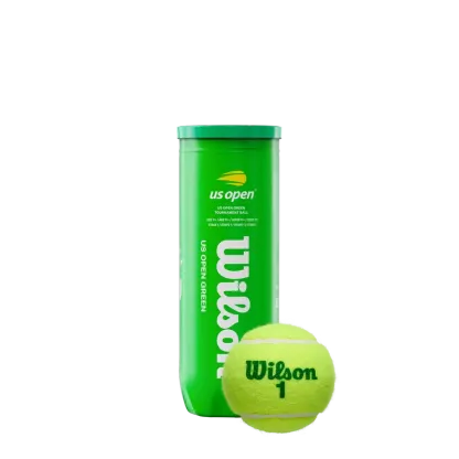 Wilson US Open Green Tournament 3-Ball Can (12 Balls/4 Pack)