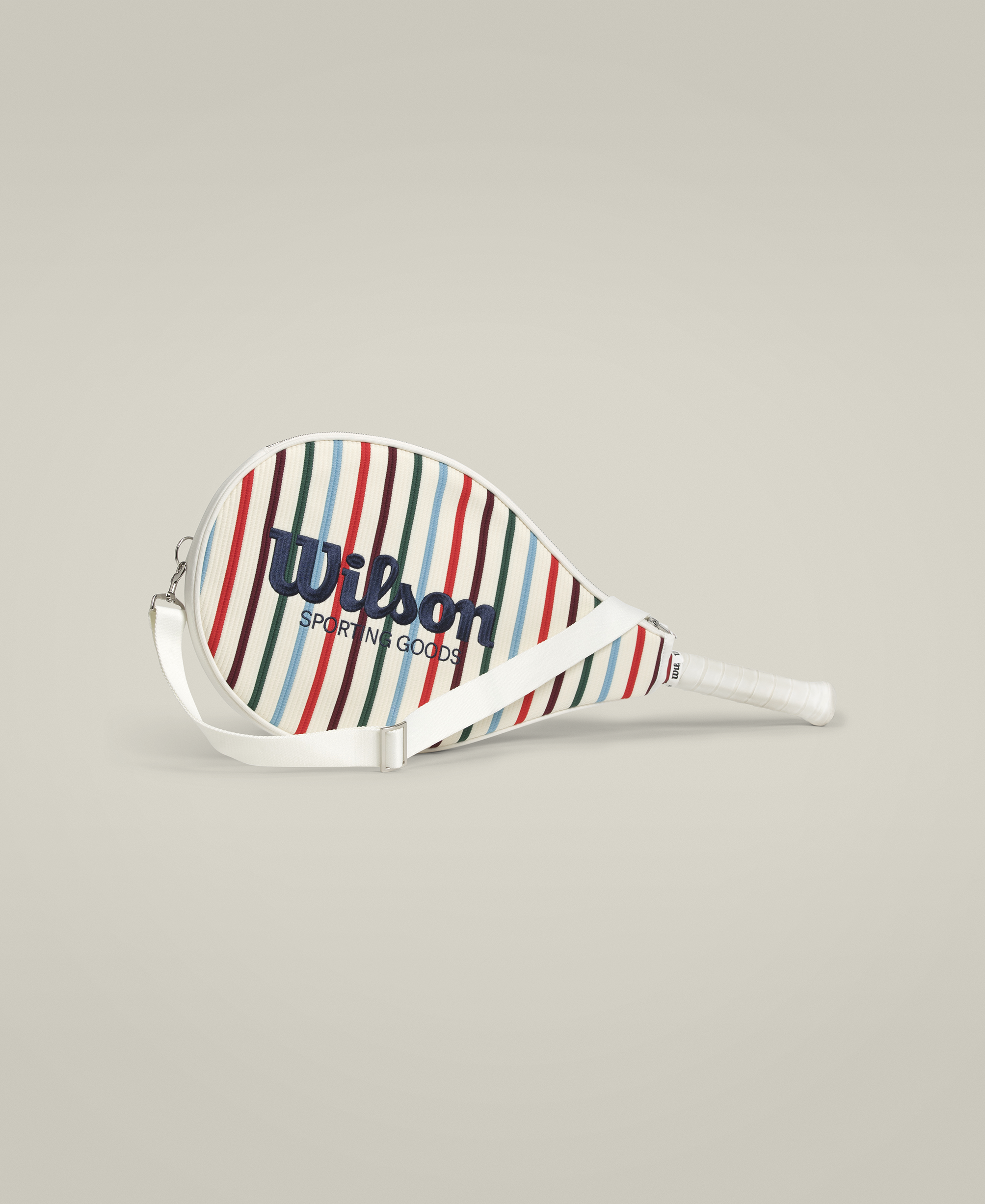U KNIT RACKET COVER SANDRIFT STRIPE
