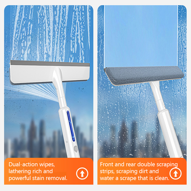 Double-sided glass cleaning scraper