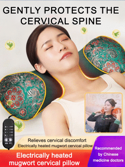 [Protect the cervical vertebrae and help sleep] Electric heating mugwort bone pillow