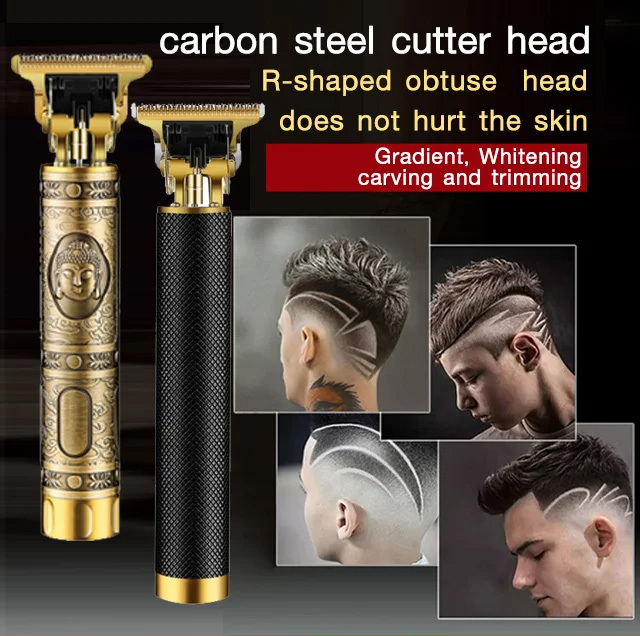 Carving oil head hair clipper，strong motor，Hollow-out design trendy personality