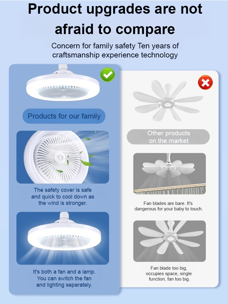Lighting Fan 2-in-1 Energy Saving Lamp