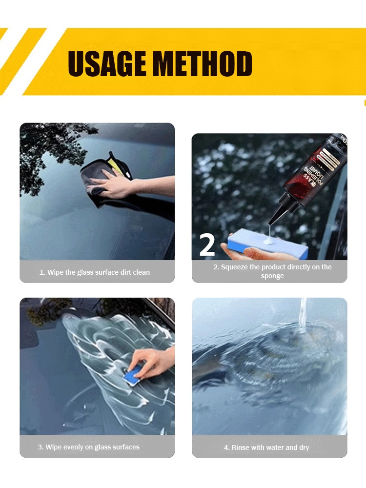 Newly upgraded German eco-friendly nanotechnology dissolves oil film in 3 seconds, cleanly removing it with a single wipe without damaging the glass, providing long-lasting protection and a bright, lasting shine.