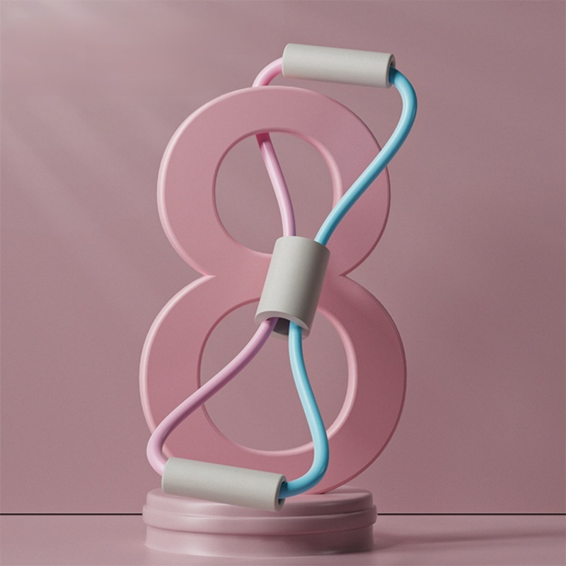 Assorted color 8-shaped Exercise Cord