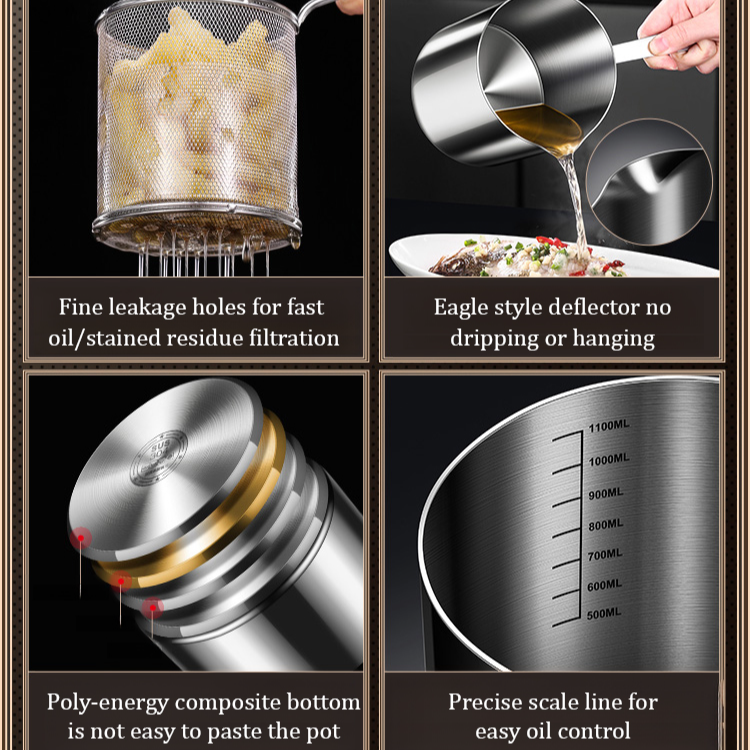 304 stainless steel frying pan