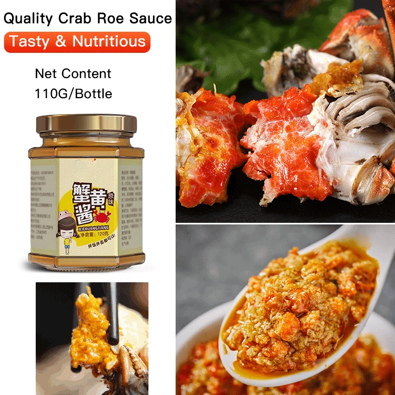 Authentic Taiwanese Miaoli hairy crab roe sauce, handmade, plump and fragrant with crab meat!
