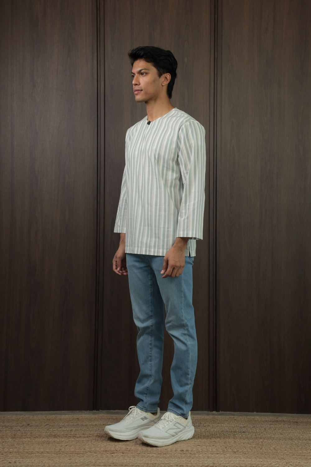 SAMPANA - STRIPE DUSTY GREEN