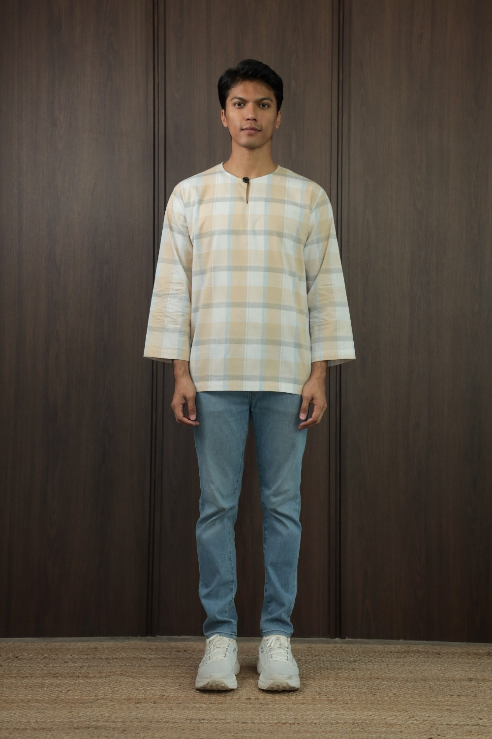 SAMPANA - CHECKED SOFT BROWN