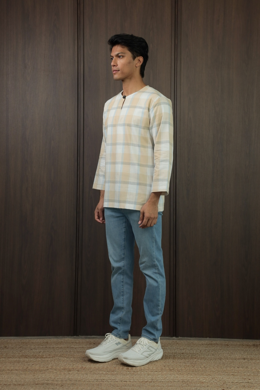 SAMPANA - CHECKED SOFT BROWN