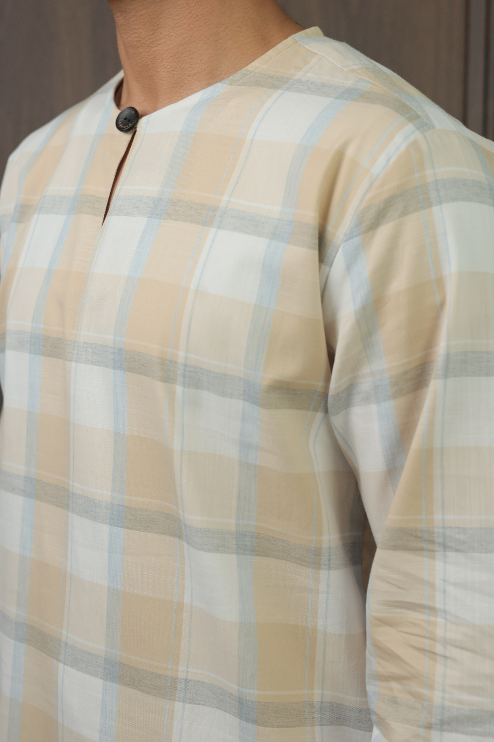 SAMPANA - CHECKED SOFT BROWN