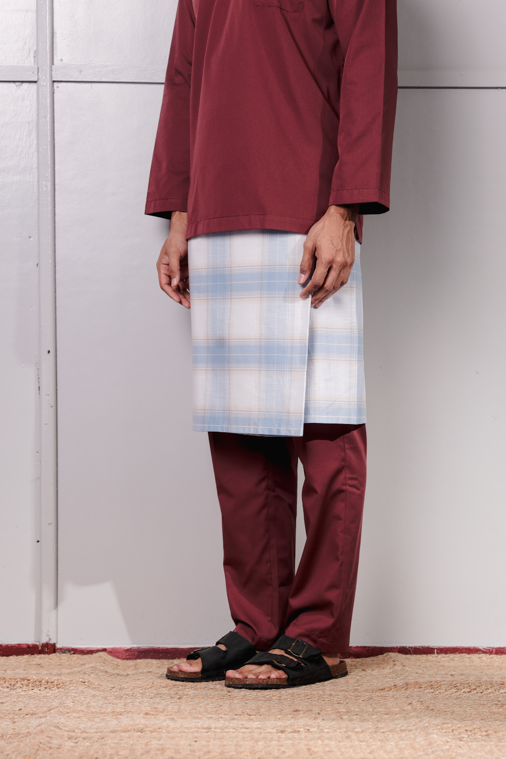 SAMPING - CHECKED SOFT BLUE