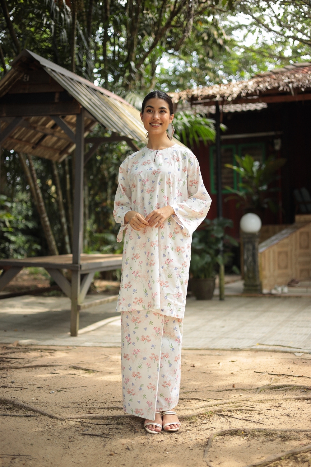 KURONG LELA - MIX FLOWER WHITE