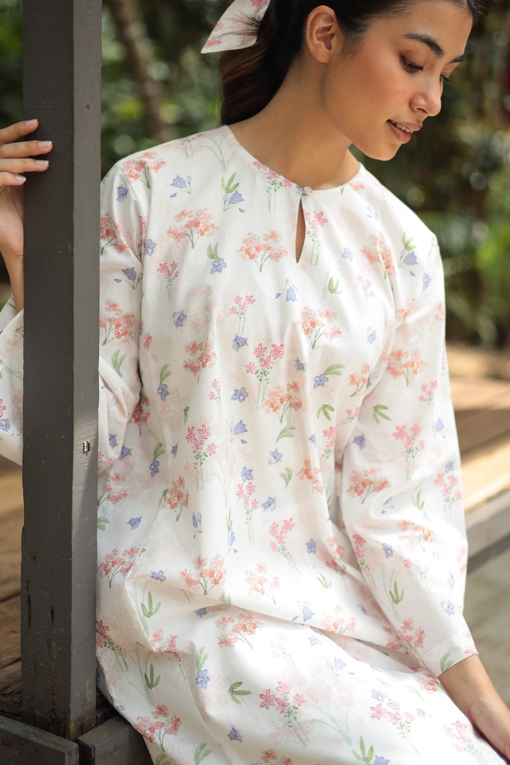 KURONG LELA - MIX FLOWER WHITE