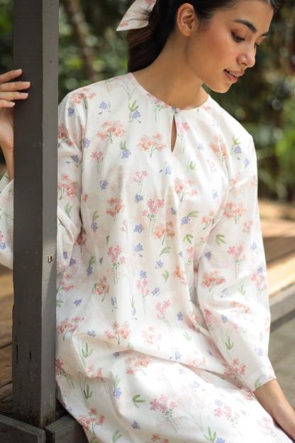 KURONG LELA - MIX FLOWER WHITE