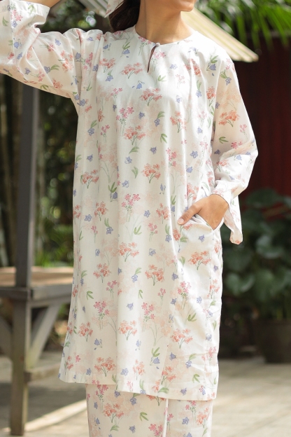 KURONG LELA - MIX FLOWER WHITE