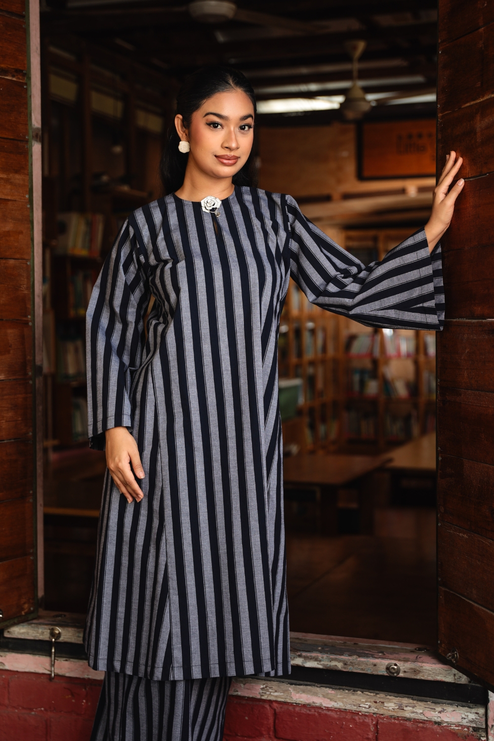 KURONG ROKIAH - NAVY BLUE 