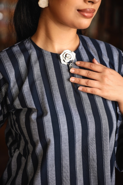 KURONG ROKIAH - NAVY BLUE 