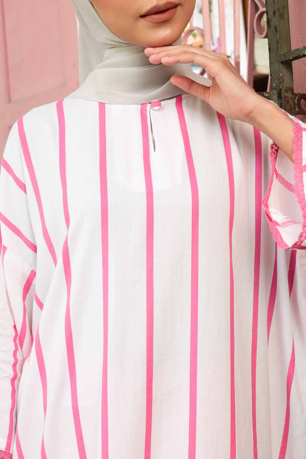 KURONG RAHIMAH - STRIPE PINK