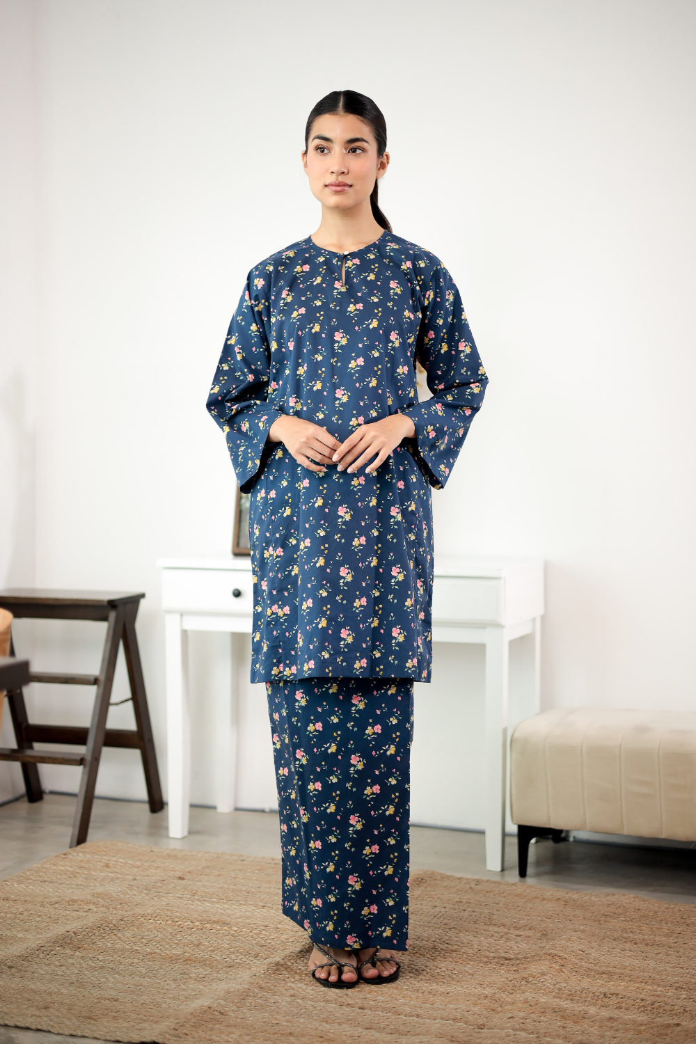 KURONG LELA - NAVY BLUE GARDEN
