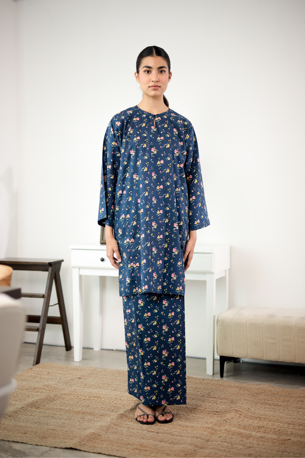 KURONG LELA - NAVY BLUE GARDEN