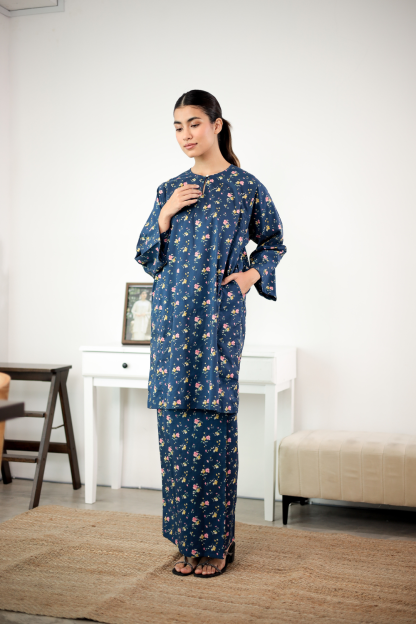 KURONG LELA - NAVY BLUE GARDEN