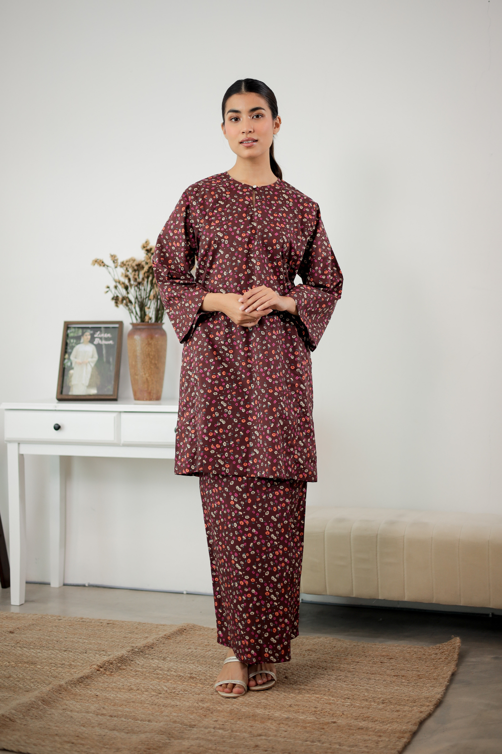 KURONG LELA - BROWN MIX FLOWER 