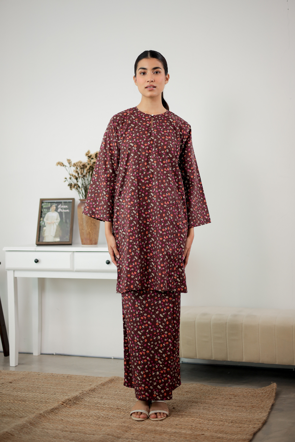 KURONG LELA - BROWN MIX FLOWER 