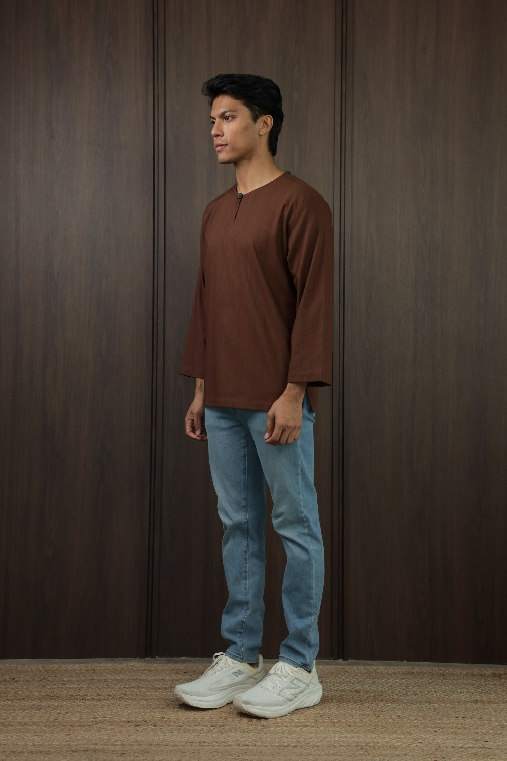 SAMPANA - STRIPE DARK BROWN