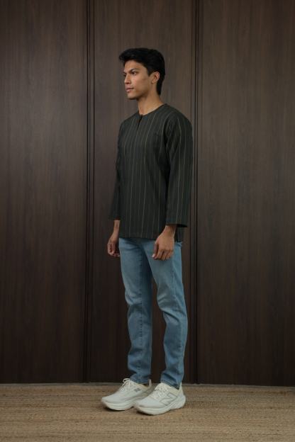 SAMPANA - STRIPE DARK GREEN 