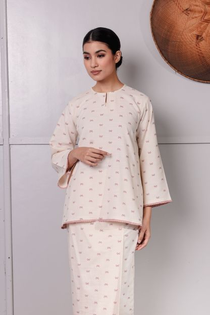 KURONG ASIAH - RIBBON DUSTY PINK