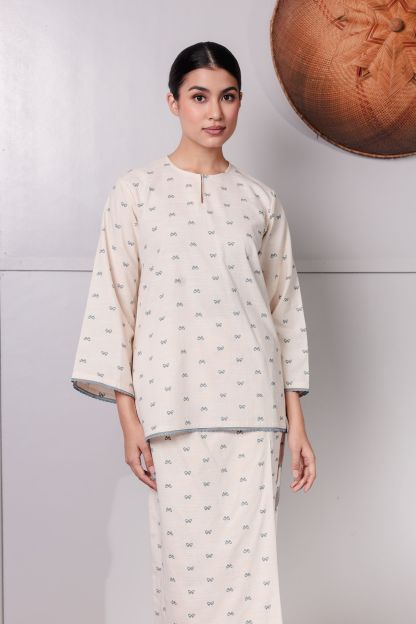 KURONG ASIAH - RIBBON DUSTY BLUE