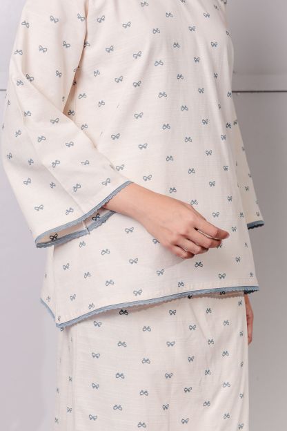 KURONG ASIAH - RIBBON DUSTY BLUE