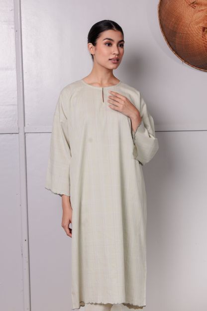 KURONG ZAINAB - CHECKED SOFT GREEN