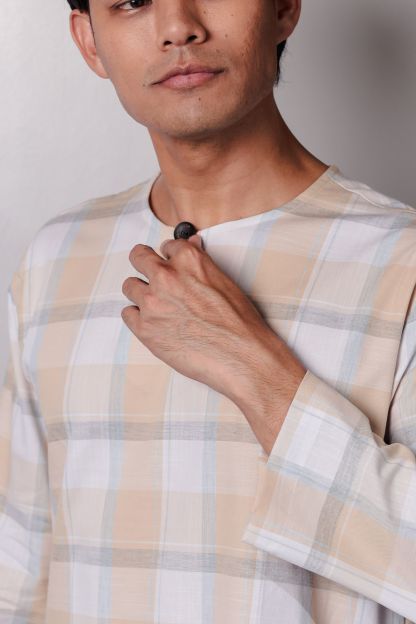 SAMPANA - CHECKED SOFT BROWN
