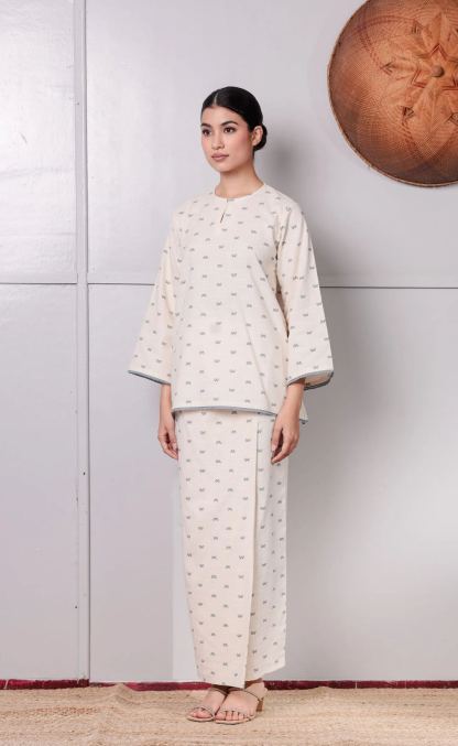KURONG ASIAH - RIBBON DUSTY BLUE