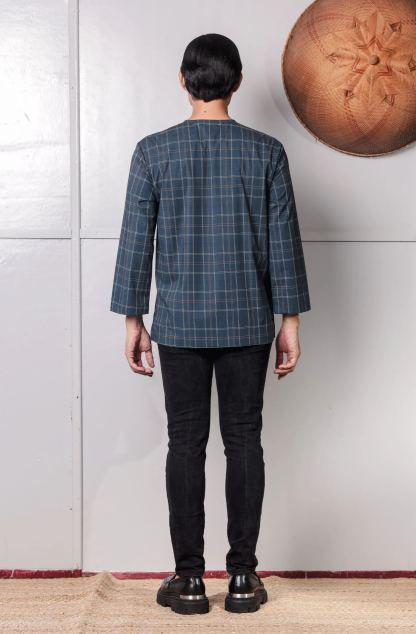 SAMPANA - CHECKED DARK GREY