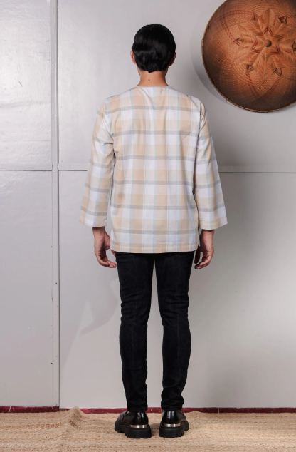 SAMPANA - CHECKED SOFT BROWN