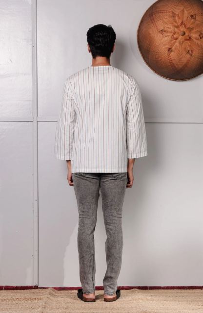 SAMPANA - STRIPE WHITE BROWN